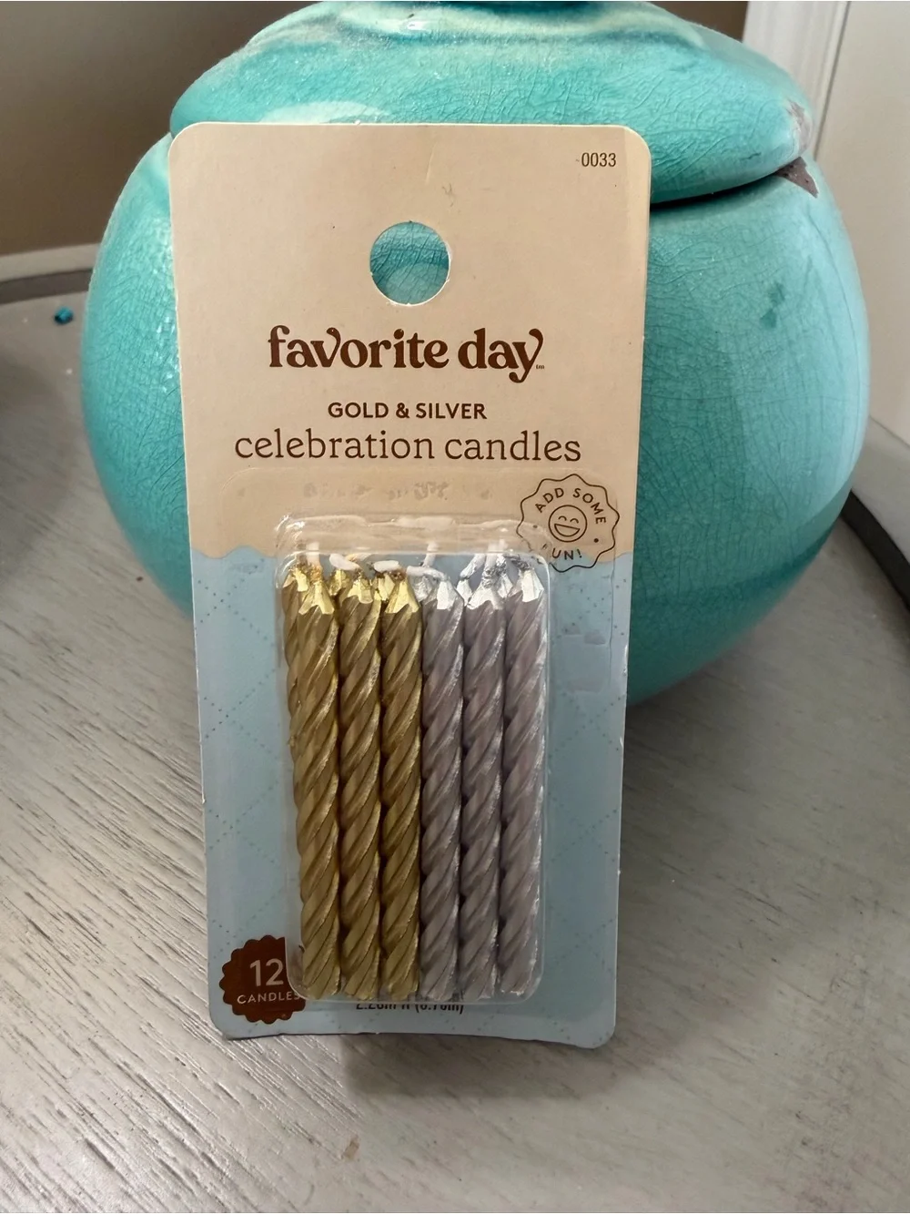 Gold & Silver Celebration Candles - Pack of 12